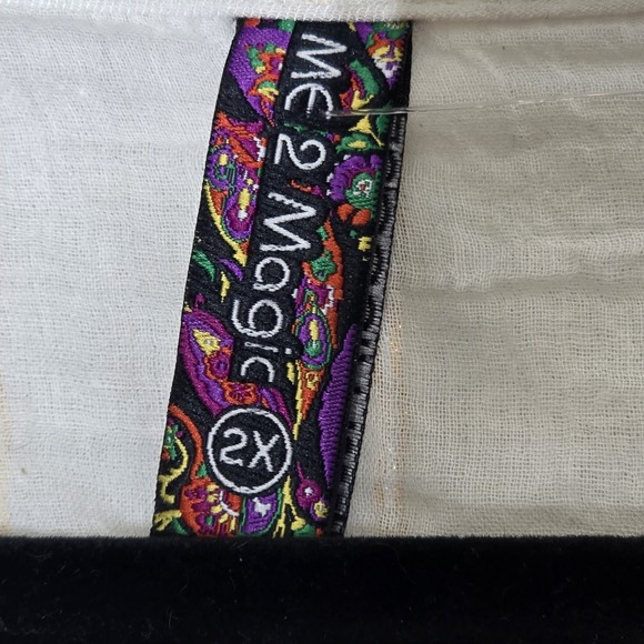 Anthropologie Me 2 Magic Floral Metallic Ivory Gold Tiered Maxi Dress 2X - Picture 6 of 10